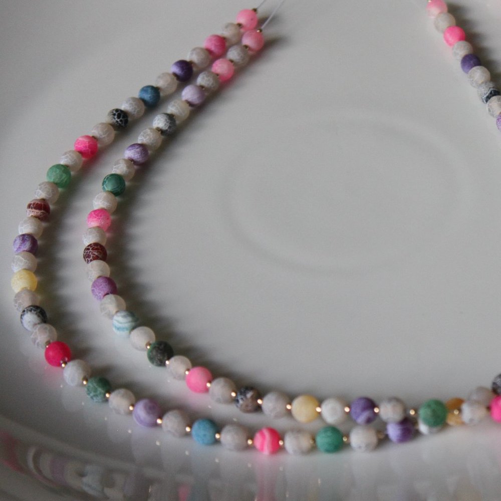 2 Gemstone Necklaces Mother&Daughter- Best Friend